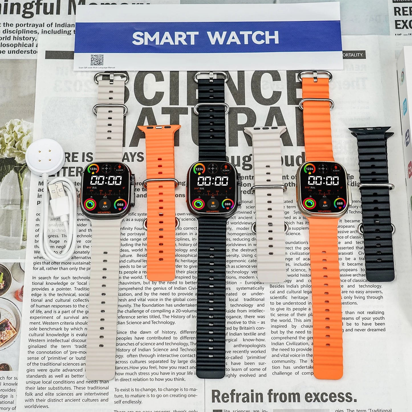 relógio inteligente DT Ultra 3 tela AMOLED 4GB player MP3 MP4 Bluetooth compartilhamento de rede loja de apps ChatGPT IA inteligente