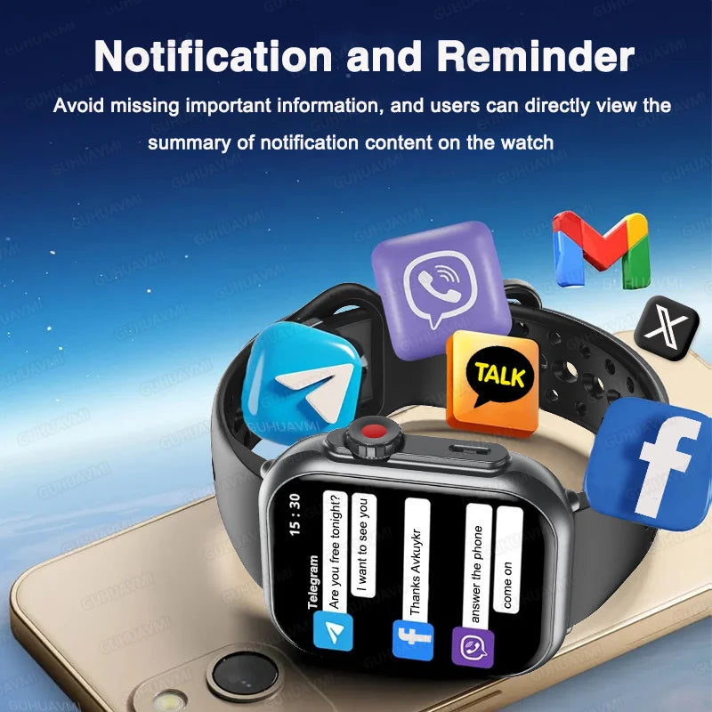 Apple Watch Ultra 2 masculino feminino pulseira inteligente bateria de 1000mAh GPS tela AMOLED chamadas por Bluetooth esportivo à prova d'água