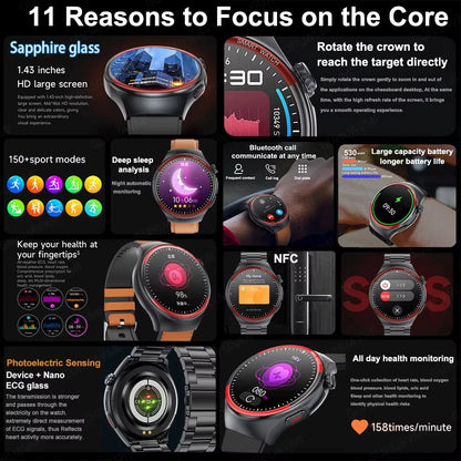 smartwatch para enfermagem e saúde laser cura pressão arterial relógio inteligente masculino frequência cardíaca pulso sono chamadas bluetooth monitor corporal smartwatch