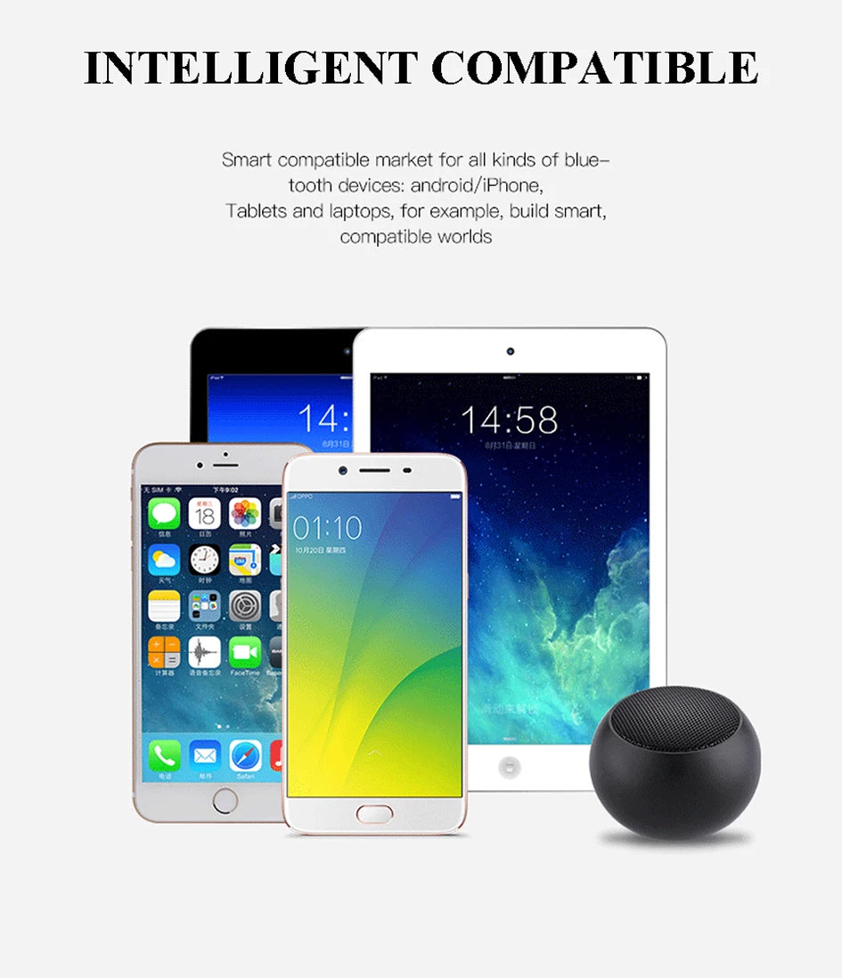 caixa de som bluetooth sem fio 5.3 portátil tws pequena metal aço cinza pesado subwoofer mini estéreo bluetooth para uso ao ar livre