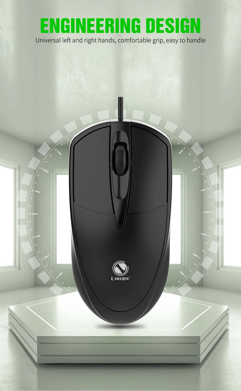 mouse com fio 301 para escritório e jogos para computador desktop, laptop e uso empresarial mouse óptico USB