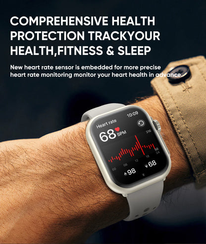 Apple Watch Ultra 2 masculino feminino pulseira inteligente bateria de 1000mAh GPS tela AMOLED chamadas por Bluetooth esportivo à prova d'água