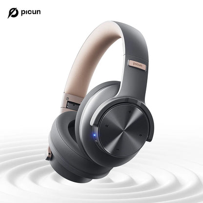 Fones de ouvido Bluetooth Picun B8 com 120 horas de reprodução, modo Bluetooth 3EQ sem fio, baixa latência, chamadas viva-voz, fones de ouvido sobre a orelha