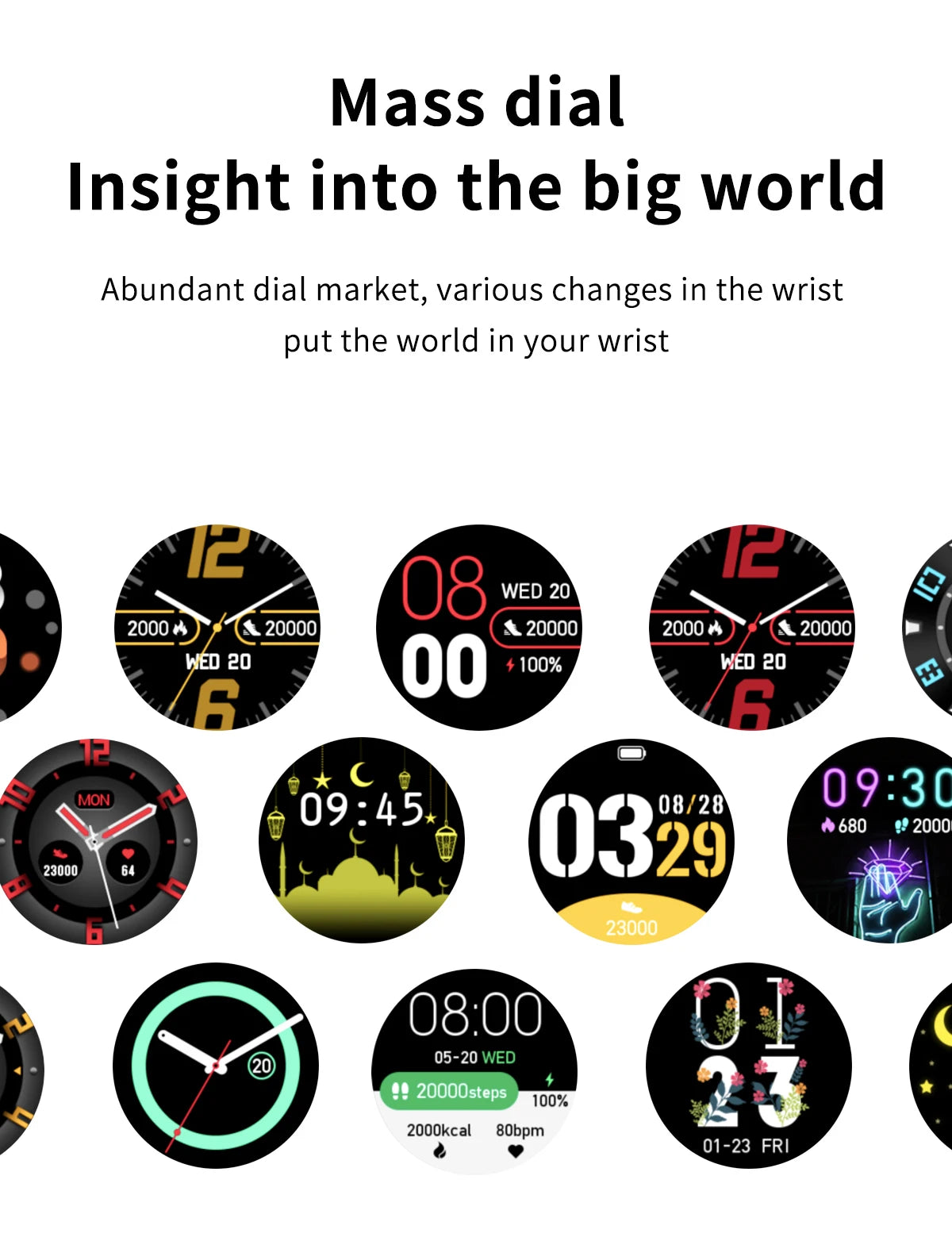 relógio inteligente à prova d’água com monitor de sono, frequência cardíaca, Bluetooth para Android e iOS