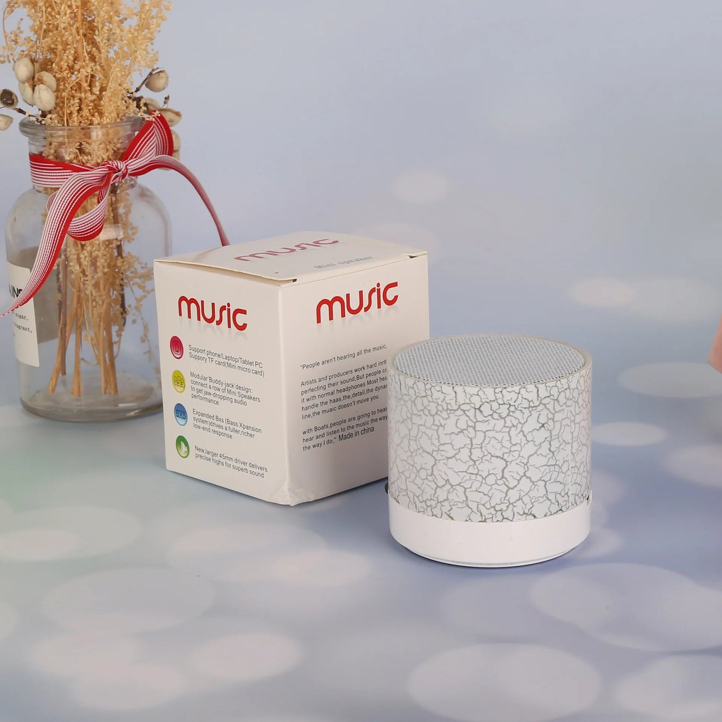 A9 Caixa de Som Bluetooth Sem Fio Colorida e Deslumbrante Mini Portátil para Exteriores Subwoofer Caixa de Som Musical para Celular Cartão TF PC