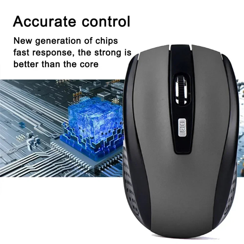mouse sem fio portátil 2.4G mouse ergonômico óptico para escritório com níveis de DPI ajustáveis até 1600 para notebook, laptop e MacBook