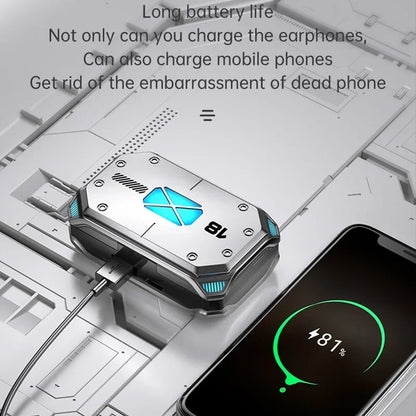 Fone de ouvido Bluetooth M41 sem fio com tela digital Smart Touch e luz colorida com sucção magnética