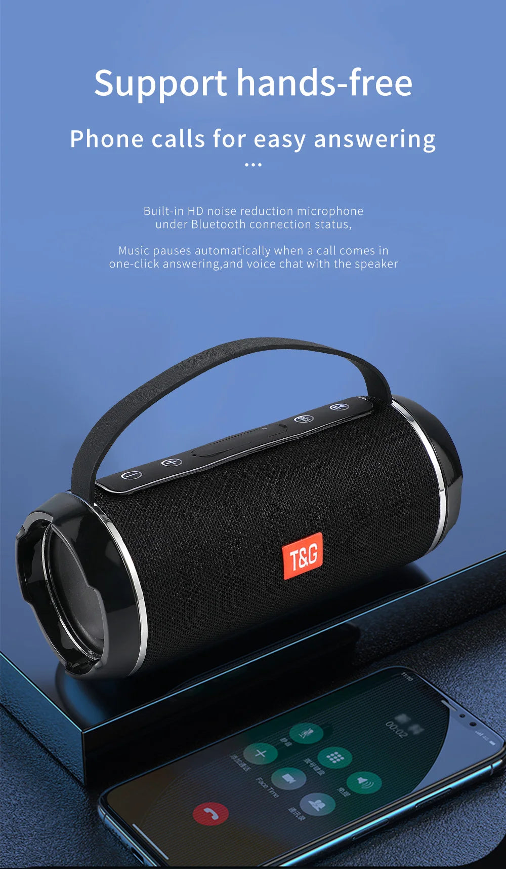 caixa de som bluetooth tg116c caixa de som portátil sem fio potente alto-falante externo com subwoofer centro musical tipo boom box