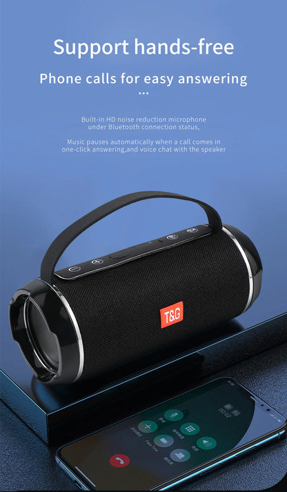 caixa de som bluetooth tg116c caixa de som portátil sem fio potente alto-falante externo com subwoofer centro musical tipo boom box