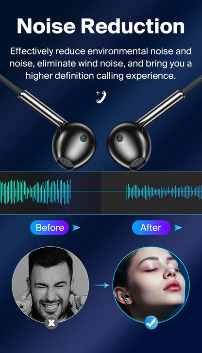 Fone de ouvido com cancelamento de ruído EARDECO 3,5 mm/tipo C