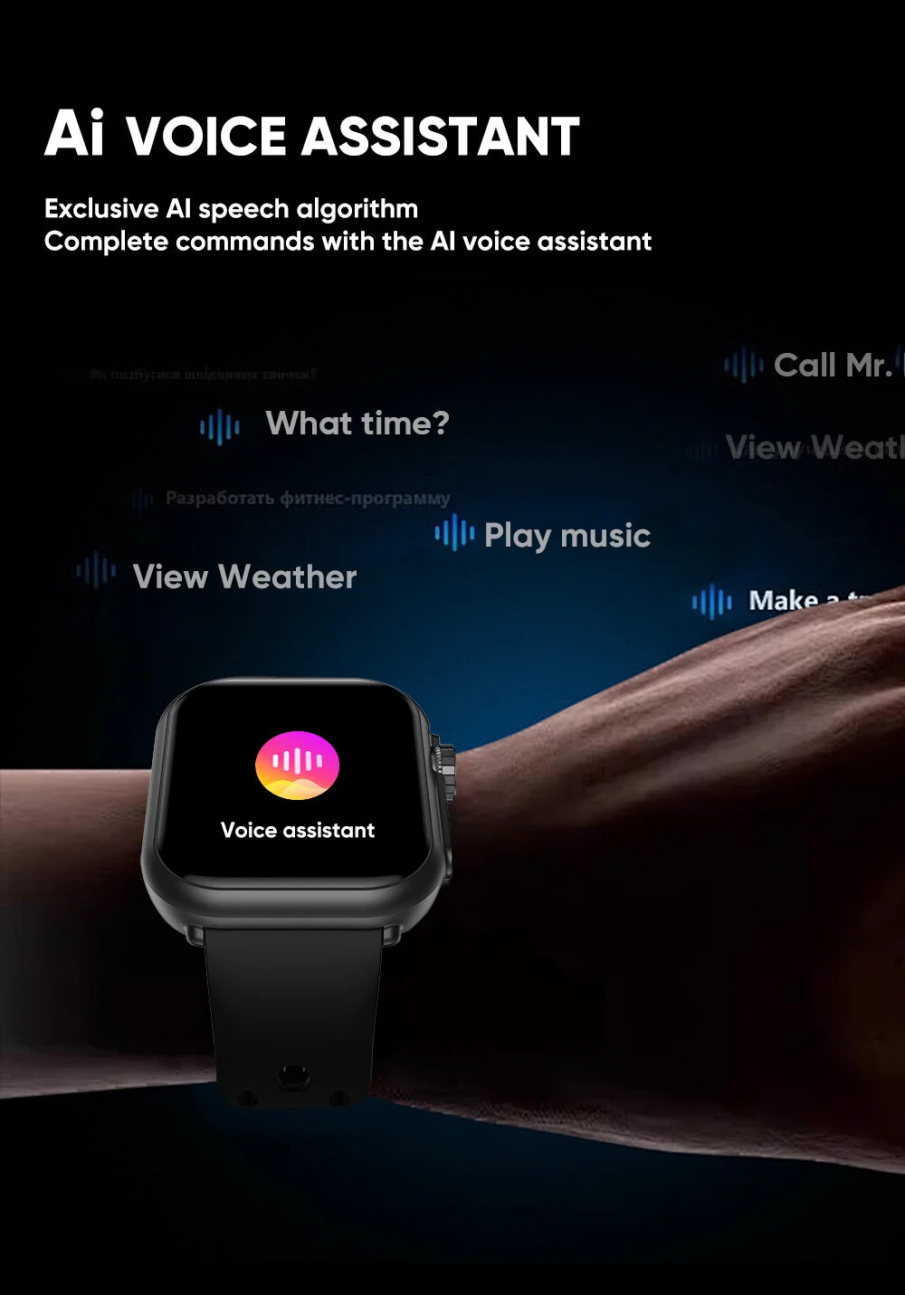 Apple Watch Ultra 2 masculino feminino pulseira inteligente bateria de 1000mAh GPS tela AMOLED chamadas por Bluetooth esportivo à prova d'água