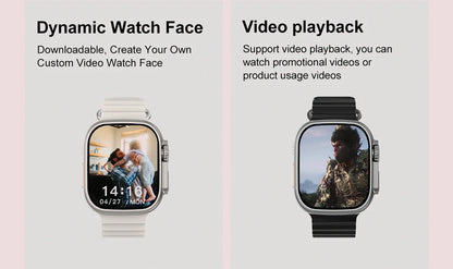 relógio inteligente DT Ultra 3 tela AMOLED 4GB player MP3 MP4 Bluetooth compartilhamento de rede loja de apps ChatGPT IA inteligente