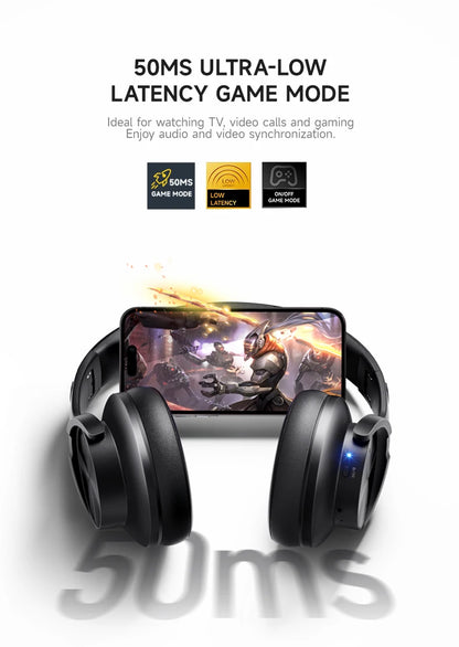 Fones de ouvido Bluetooth Picun B8 com 120 horas de reprodução, modo Bluetooth 3EQ sem fio, baixa latência, chamadas viva-voz, fones de ouvido sobre a orelha