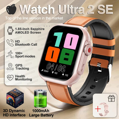 Apple Watch Ultra 2 masculino feminino pulseira inteligente bateria de 1000mAh GPS tela AMOLED chamadas por Bluetooth esportivo à prova d'água