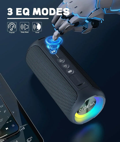 Caixa de Som Bluetooth Ortizan – 40W com Graves Reforçados, Portátil, Sem Fio, para Uso Externo, 30 Horas de Reprodução, À Prova d’Água IPX7, Bluetooth 5.3, Ideal para Banho