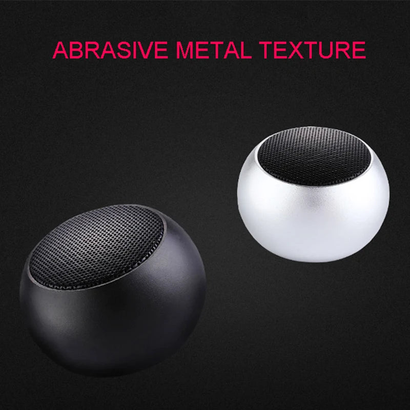 caixa de som bluetooth sem fio 5.3 portátil tws pequena metal aço cinza pesado subwoofer mini estéreo bluetooth para uso ao ar livre