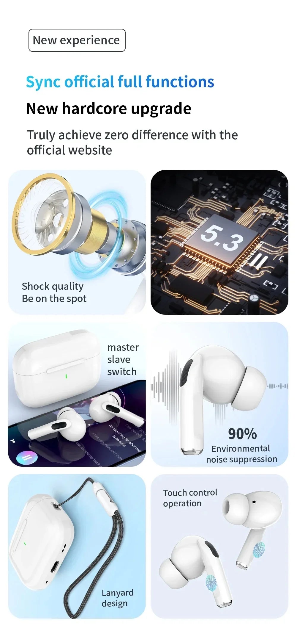 fone bluetooth New Air Pro 2025 bluetooth 5.3 auriculares earbuds headset gamer para iPhone Apple Xiaomi celular Android
