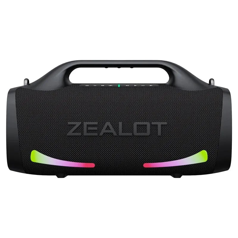 ZEALOT-S79 Alto-falante Portátil para Festas com Bluetooth 5.2, Alça de Transporte, 24 Horas de Reprodução – Ideal para Festas e Camping
