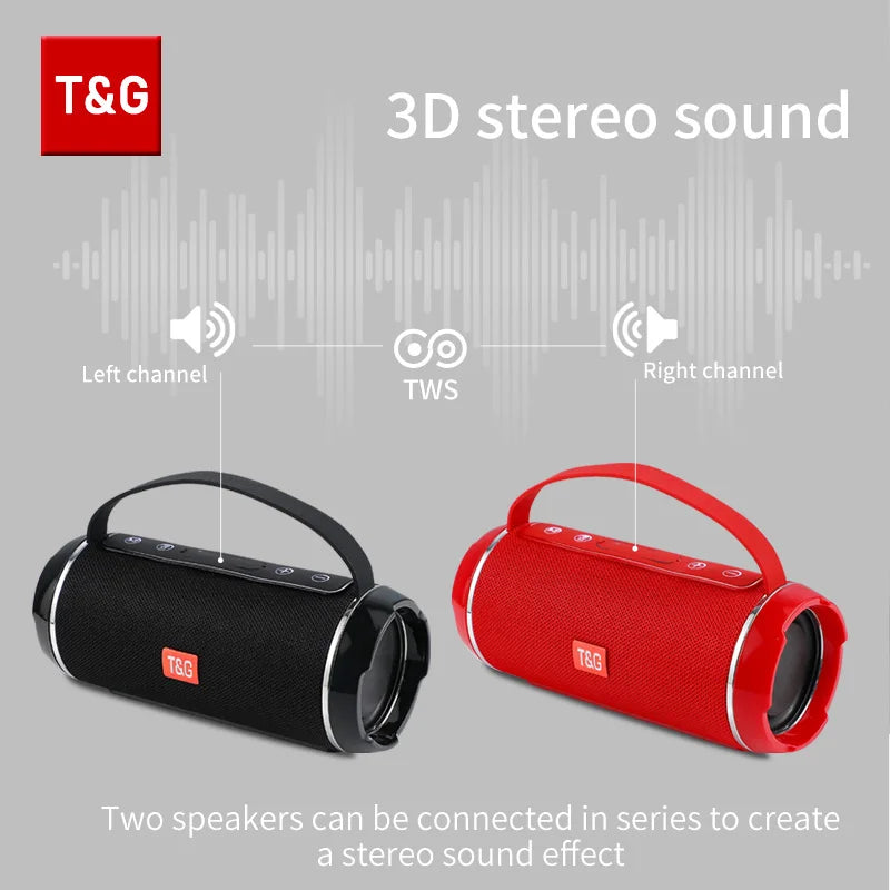 caixa de som bluetooth tg116c caixa de som portátil sem fio potente alto-falante externo com subwoofer centro musical tipo boom box