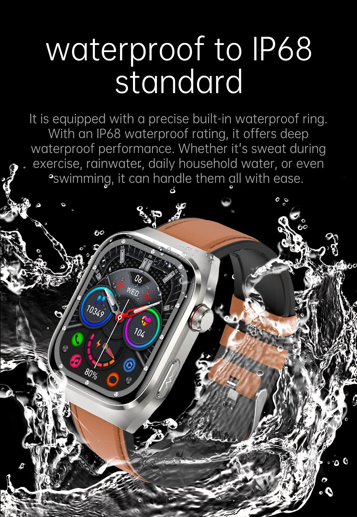 novo smartwatch 2025 ECG+PPG análise precisa de ácido úrico pressão arterial análise corporal de órgãos chamadas em HD