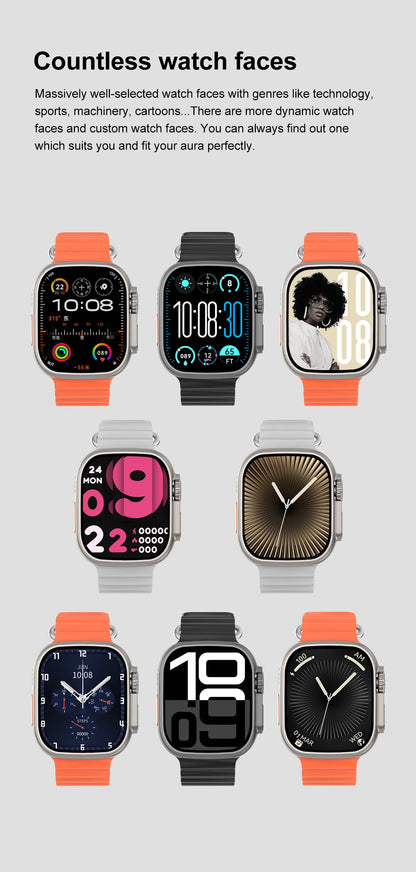 relógio inteligente DT Ultra 3 tela AMOLED 4GB player MP3 MP4 Bluetooth compartilhamento de rede loja de apps ChatGPT IA inteligente