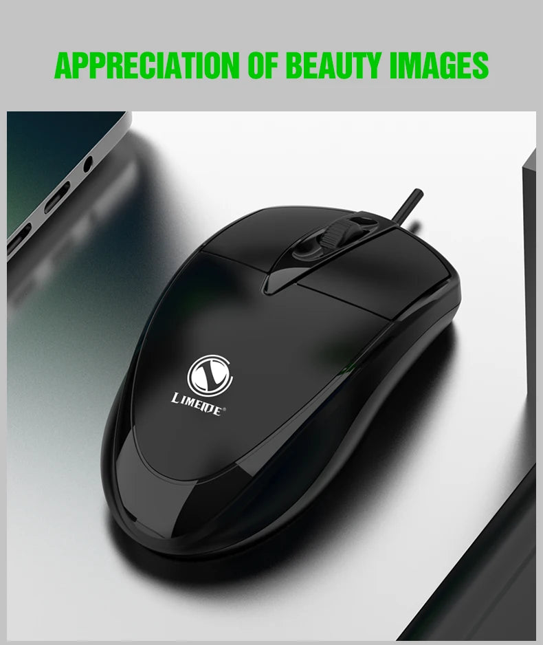 mouse com fio 301 para escritório e jogos para computador desktop, laptop e uso empresarial mouse óptico USB