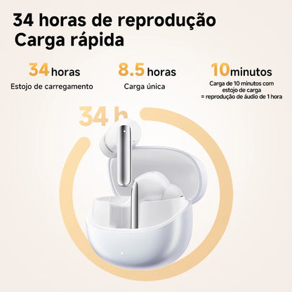 fone de ouvido sem fio QCY MeloBuds Pro ANC bluetooth 5.3 áudio de alta resolução com LDAC earbuds com cancelamento de ruído ativo de 46dB headphones