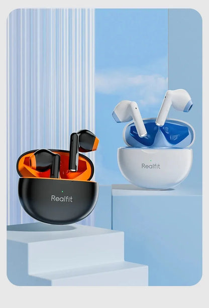 Fone de Ouvido Bluetooth Realfit F2 – Qualidade Hi-Fi Excelente, Fones TWS Sem Fio