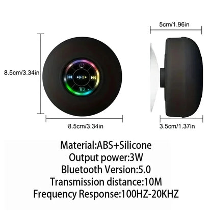 oneplus caixa de som bluetooth à prova d’água para banheiro com led ventosa grande mini portátil alto-falante estéreo para esportes ao ar livre