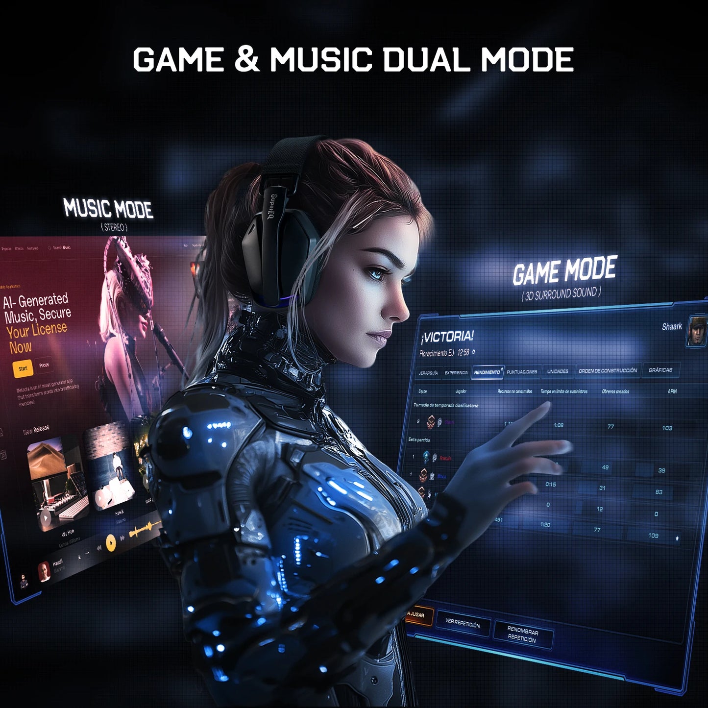 oneodio g19bt headset gamer sem fio 2.4g com microfone transmissor usb/tipo c fones de ouvido over-ear com rgb para ps5/ps4/pc/celular