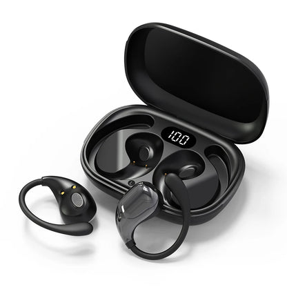 fones de ouvido bluetooth 5.4 com gancho para orelha tws sem fio fones hifi estéreo fones à prova d’água headset com display led longa autonomia earbuds com toque