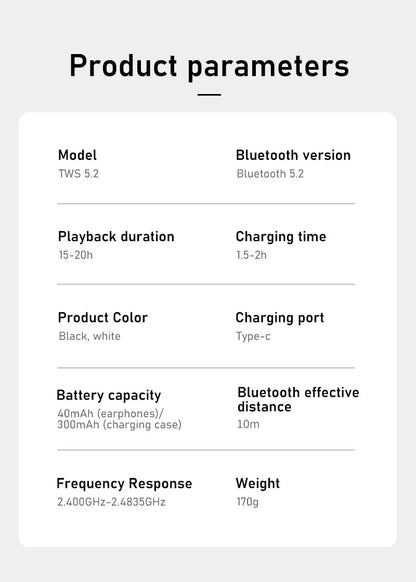 Fone de ouvido inteligente com redução de ruído Sony LX102 Fones de ouvido Bluetooth sem fio