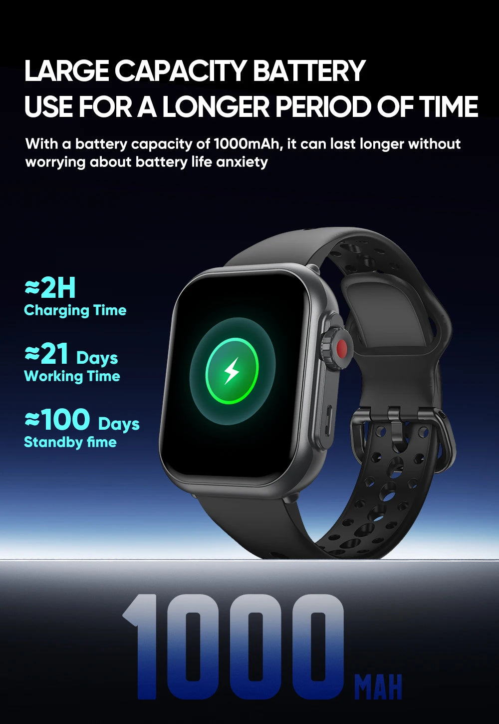 Apple Watch Ultra 2 masculino feminino pulseira inteligente bateria de 1000mAh GPS tela AMOLED chamadas por Bluetooth esportivo à prova d'água