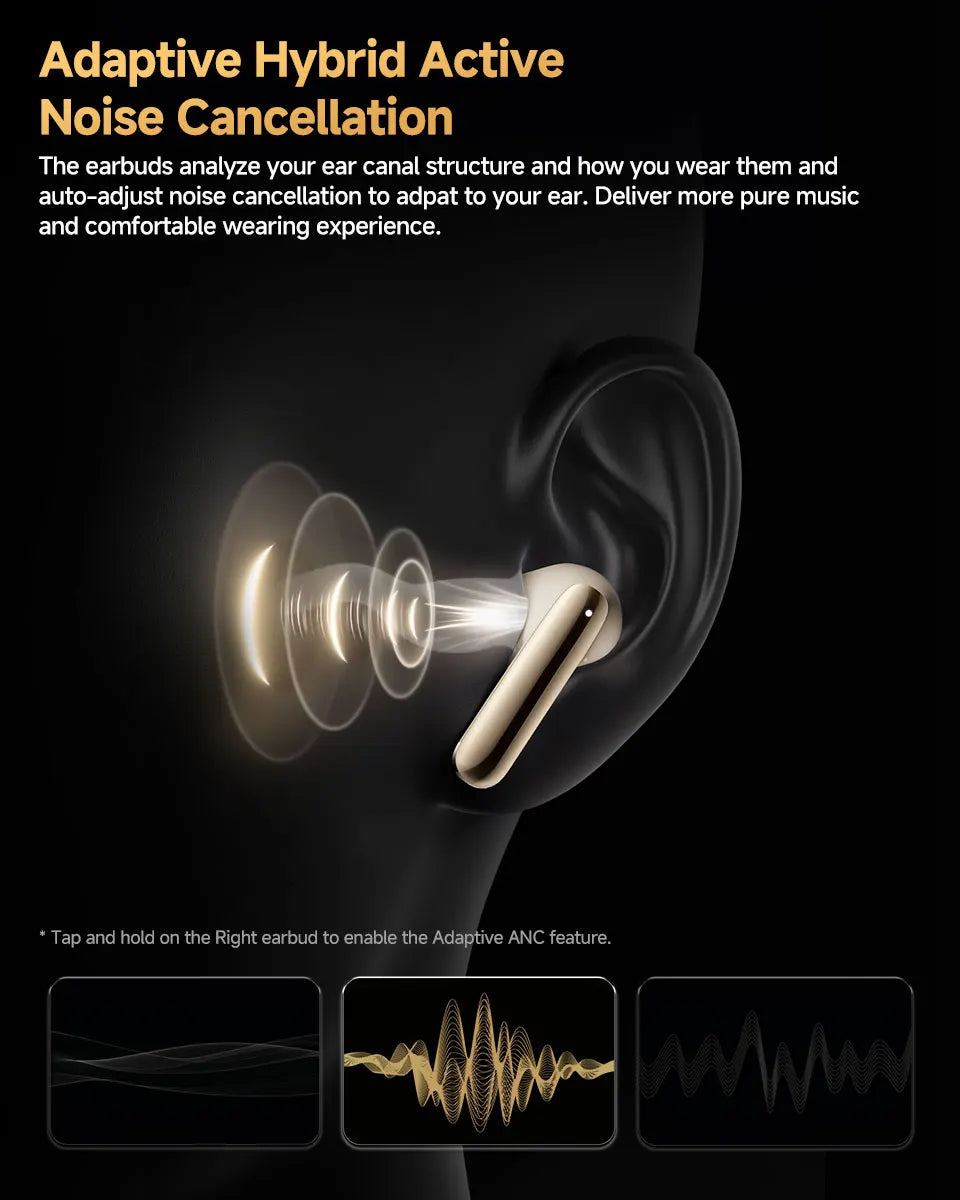 fone de ouvido sem fio QCY MeloBuds Pro ANC bluetooth 5.3 áudio de alta resolução com LDAC earbuds com cancelamento de ruído ativo de 46dB headphones