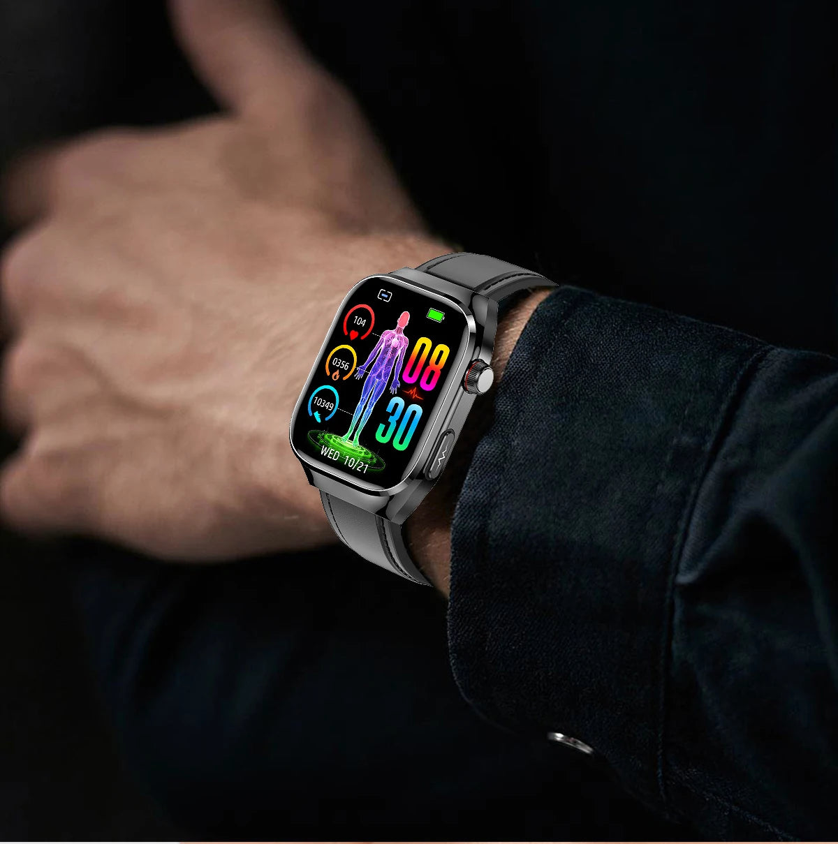 novo smartwatch 2025 ECG+PPG análise precisa de ácido úrico pressão arterial análise corporal de órgãos chamadas em HD