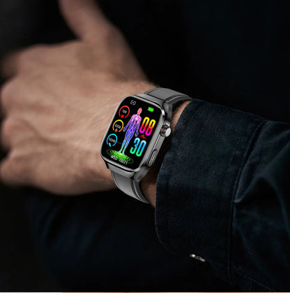 novo smartwatch 2025 ECG+PPG análise precisa de ácido úrico pressão arterial análise corporal de órgãos chamadas em HD