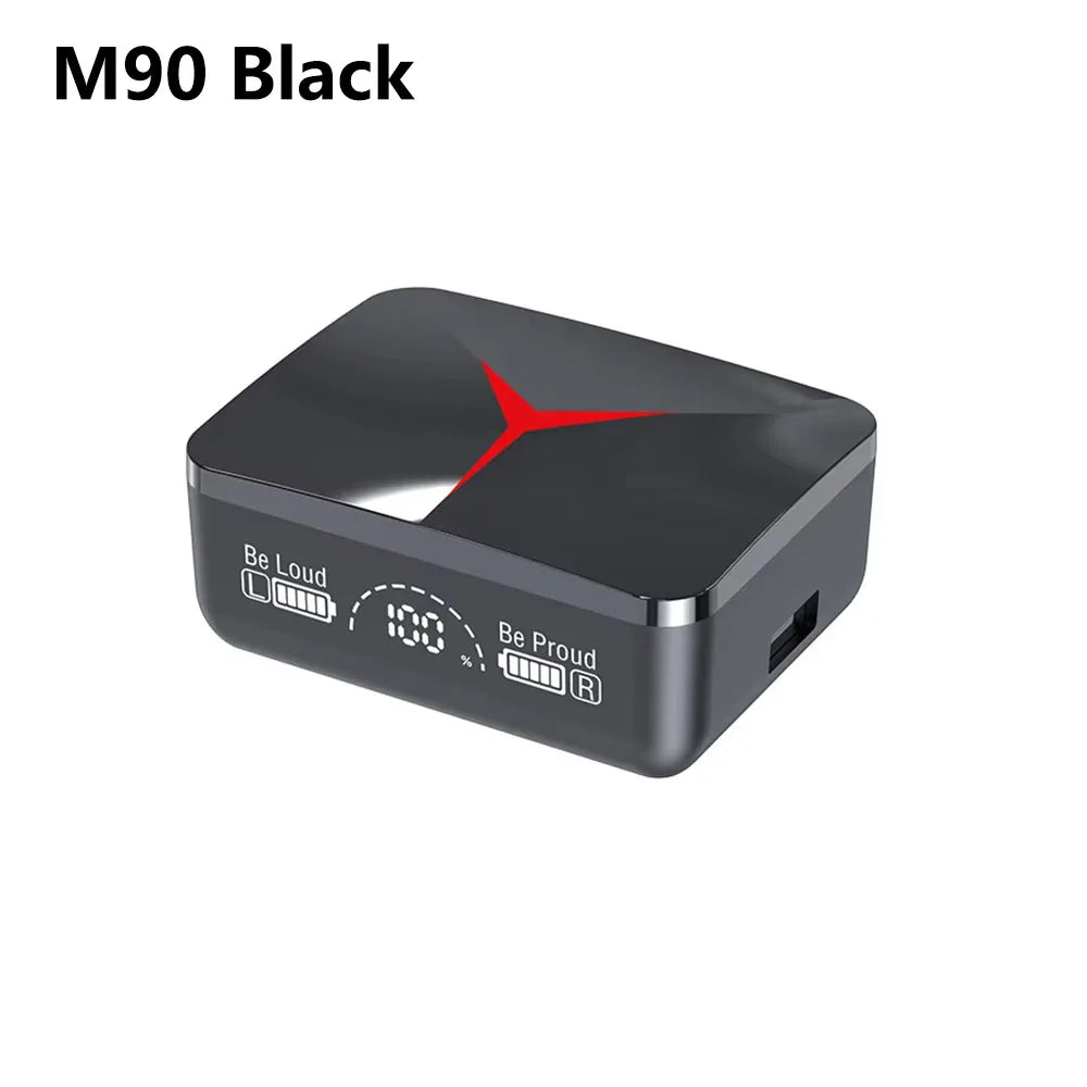 Fone de ouvido Bluetooth M41 sem fio com tela digital Smart Touch e luz colorida com sucção magnética