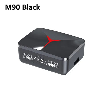 Fone de ouvido Bluetooth M41 sem fio com tela digital Smart Touch e luz colorida com sucção magnética