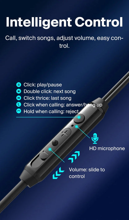 Fone de ouvido com cancelamento de ruído EARDECO 3,5 mm/tipo C