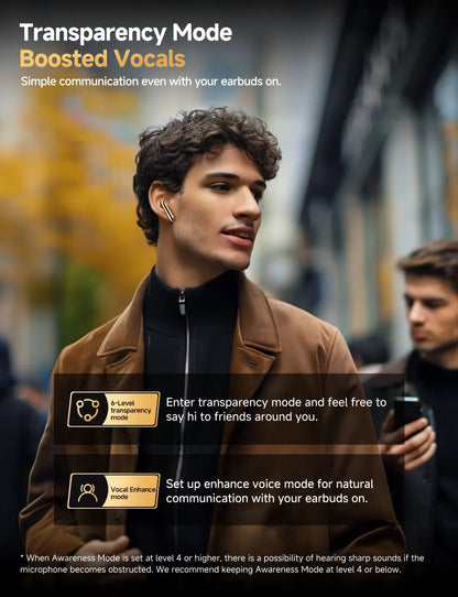 fone de ouvido sem fio QCY MeloBuds Pro ANC bluetooth 5.3 áudio de alta resolução com LDAC earbuds com cancelamento de ruído ativo de 46dB headphones