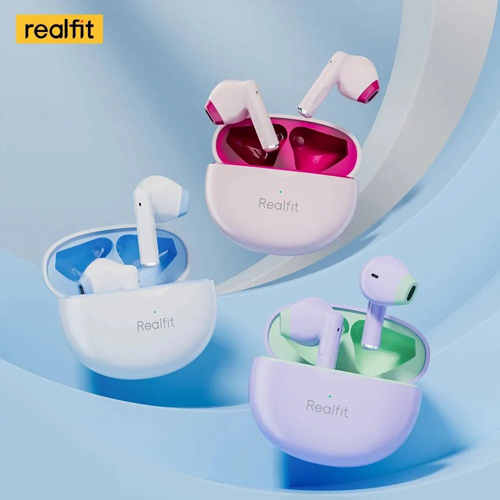 Fone de Ouvido Bluetooth Realfit F2 – Qualidade Hi-Fi Excelente, Fones TWS Sem Fio