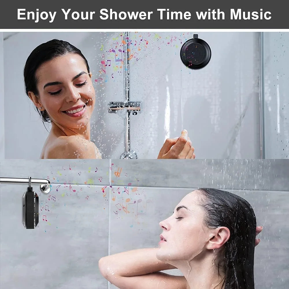 Alto-falante bluetooth portátil à prova d’água, mini speaker sem fio para chuveiro e viagens com subwoofer, ideal para esportes, piscina, praia e trilhas