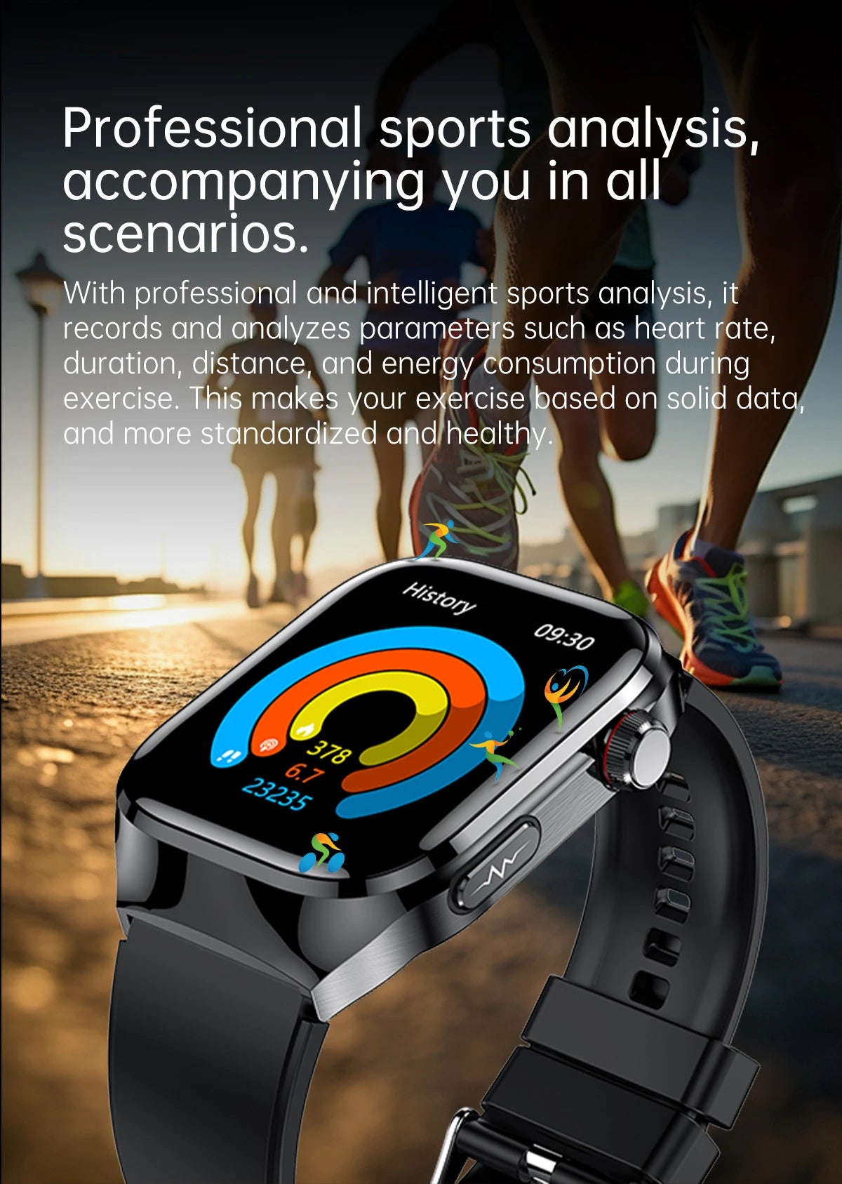 novo smartwatch 2025 ECG+PPG análise precisa de ácido úrico pressão arterial análise corporal de órgãos chamadas em HD