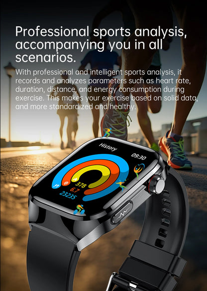 novo smartwatch 2025 ECG+PPG análise precisa de ácido úrico pressão arterial análise corporal de órgãos chamadas em HD