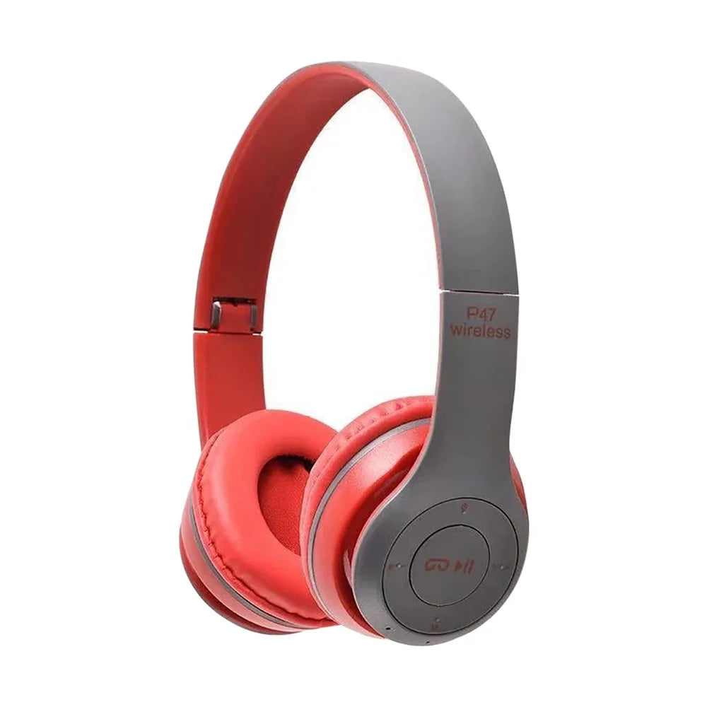 Fone de Ouvido Estéreo P47 – Headset Bluetooth 5.0 Dobrável, Sem Fio