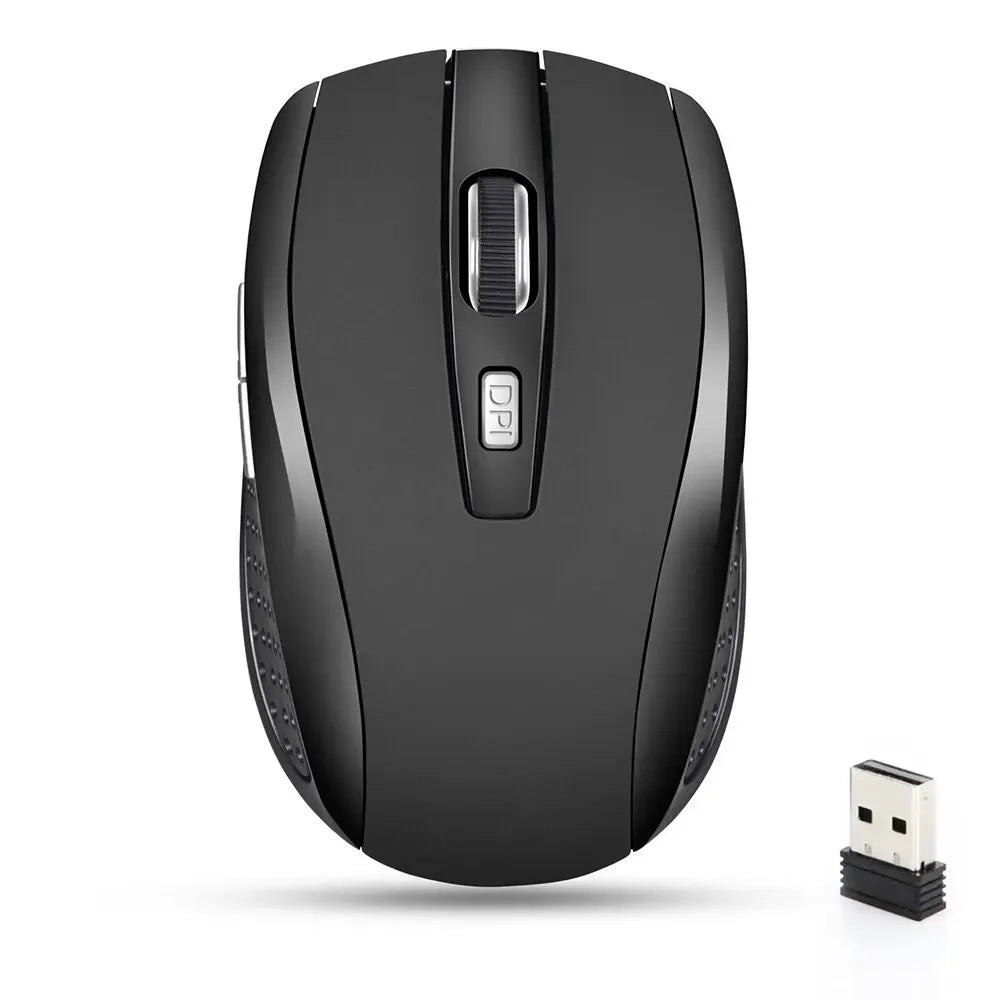 mouse sem fio portátil 2.4G mouse ergonômico óptico para escritório com níveis de DPI ajustáveis até 1600 para notebook, laptop e MacBook