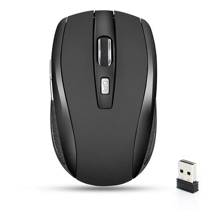 mouse sem fio portátil 2.4G mouse ergonômico óptico para escritório com níveis de DPI ajustáveis até 1600 para notebook, laptop e MacBook