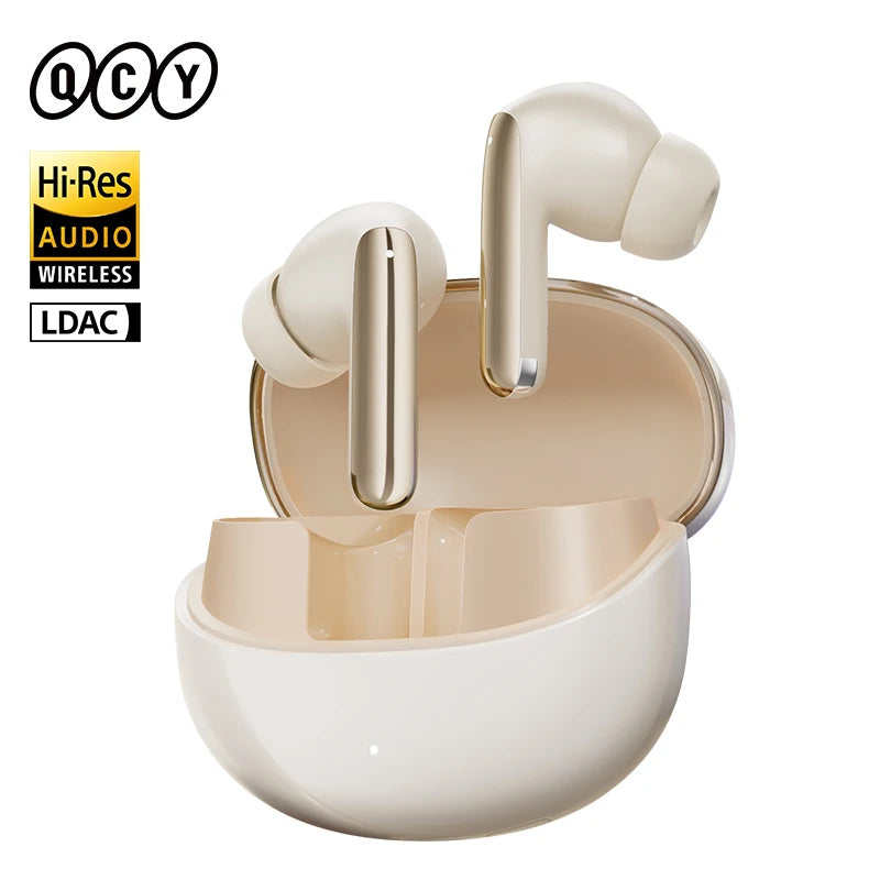 fone de ouvido sem fio QCY MeloBuds Pro ANC bluetooth 5.3 áudio de alta resolução com LDAC earbuds com cancelamento de ruído ativo de 46dB headphones