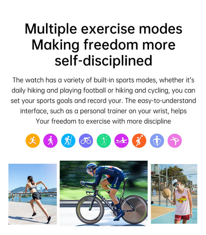 relógio inteligente masculino com chamadas via Bluetooth e NFC, tela colorida HD AMOLED 390×390, botão rotativo, rastreador fitness, à prova d’água IP68