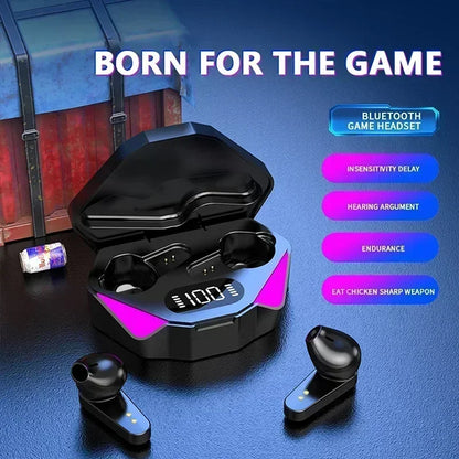 x15 fones gamer tws bluetooth sem fio com microfone áudio com graves posicionamento sonoro som estéreo 9d fone hifi para jogos